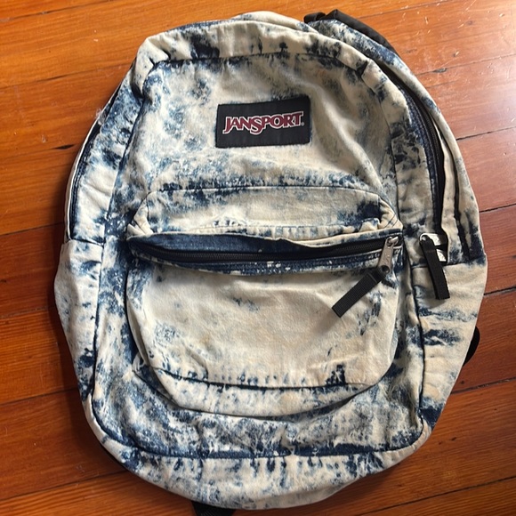 Jansport Bags Rare Jansport Denim Daze Acid Blue Backpack Poshmark